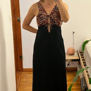 Sexy double keyhole midi dress